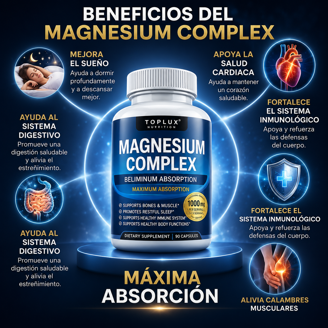 Magnesium Complex 8 Essential Magnesium Supplement Fitness Edible IMMUNITY