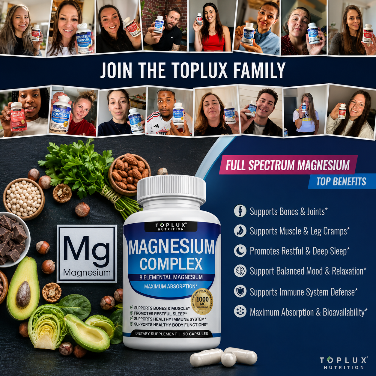 Magnesium Complex 8 Essential Magnesium Supplement Fitness Edible IMMUNITY
