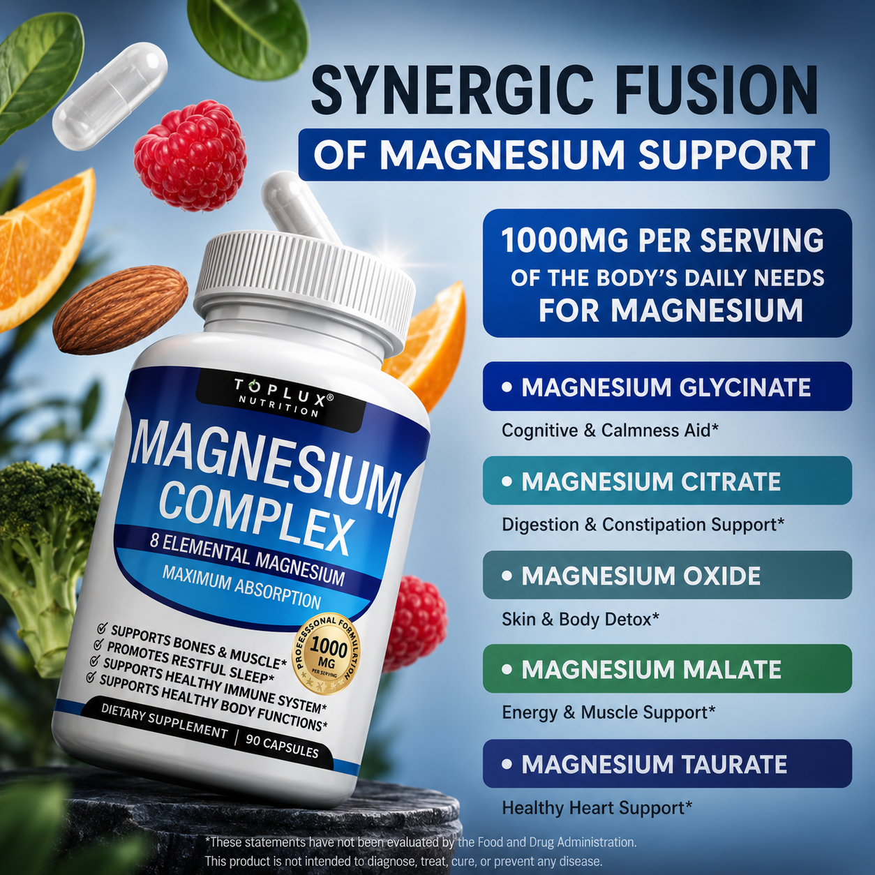 Magnesium Complex 8 Essential Magnesium Supplement Fitness Edible IMMUNITY