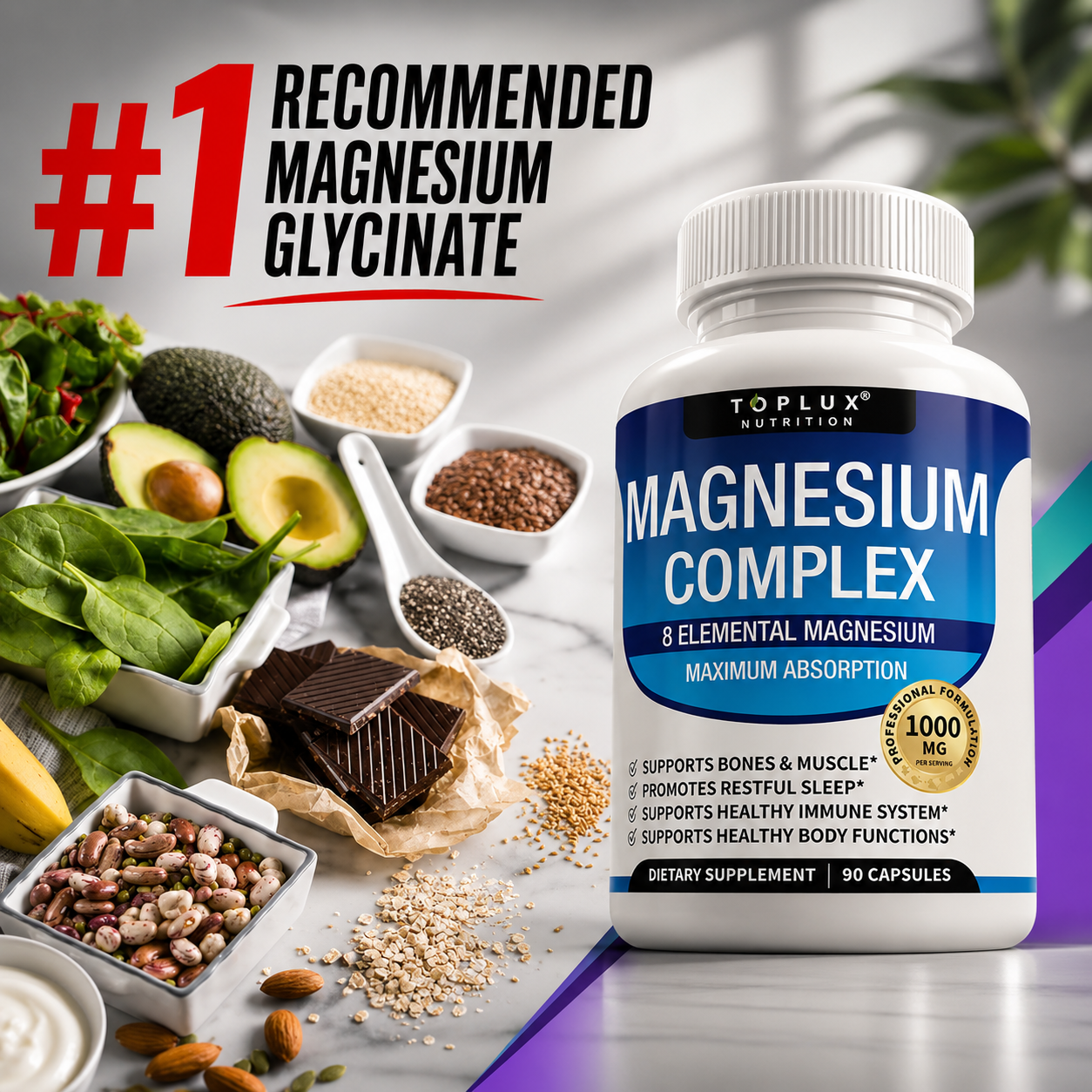 Magnesium Complex 8 Essential Magnesium Supplement Fitness Edible IMMUNITY